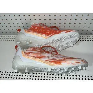 Adidas AdiZero 12.0 Mens Football Cleats Size 14 White Orange H03639 Adidas Adizero Team Orange Football Cleats Orange/White  main image 3
